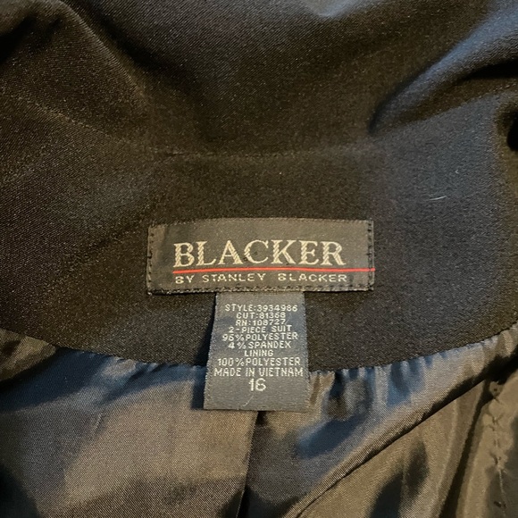 Stanley Blacker Black Blazer size 16 - Picture 2 of 2